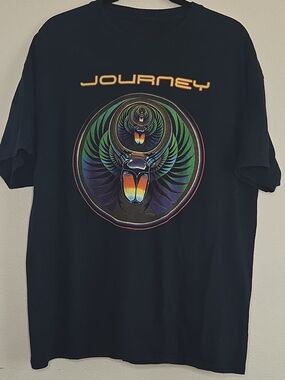 Journey Black Graphic Tee with Multicolor Scarab Design